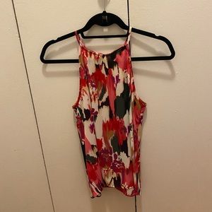 Aqua high neck tie dye tank